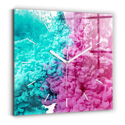 Szögletes fali üvegóra Modern művészet - foltok