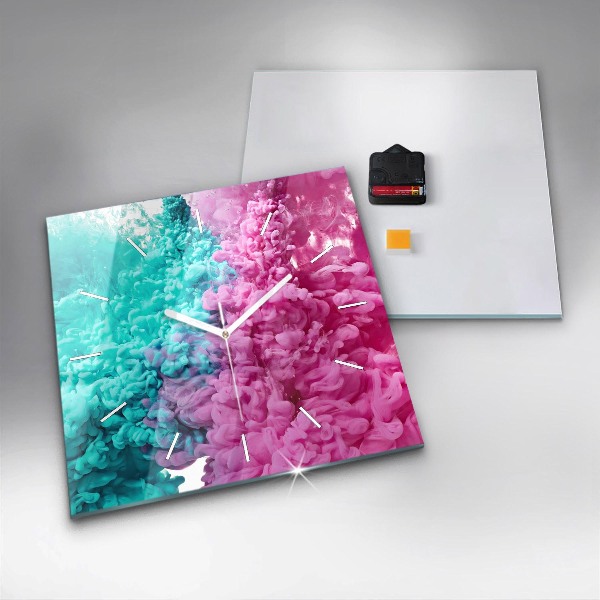 Szögletes fali üvegóra Modern művészet - foltok