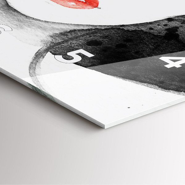 Szögletes fali üvegóra Nő kalapban