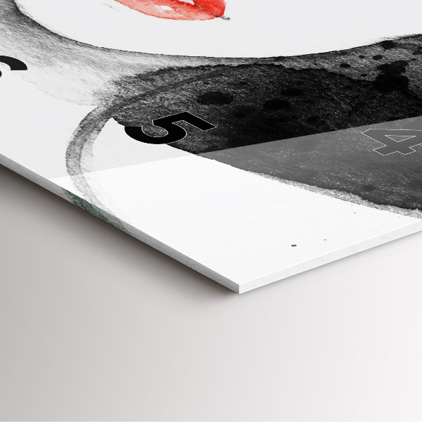 Szögletes fali üvegóra Nő kalapban