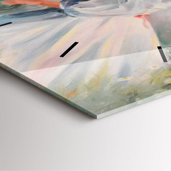 Szögletes fali üvegóra Gyönyörű nő egy lóval