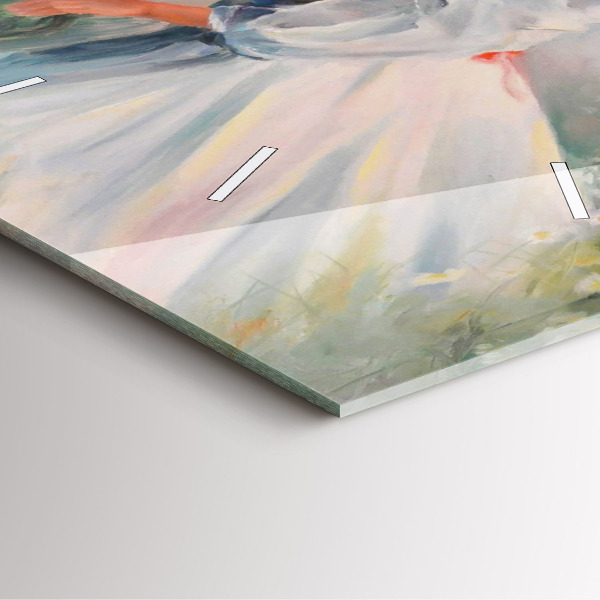 Szögletes fali üvegóra Gyönyörű nő egy lóval