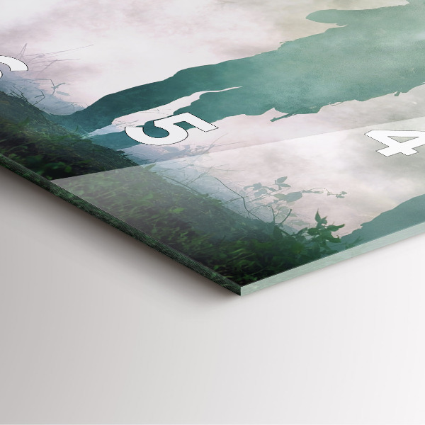 Szögletes fali üvegóra Hadsereg az erdőben katonák