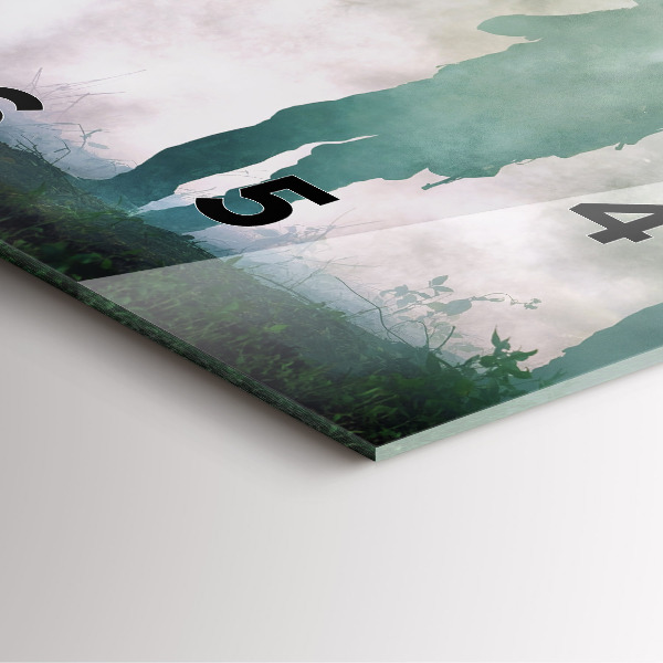 Szögletes fali üvegóra Hadsereg az erdőben katonák