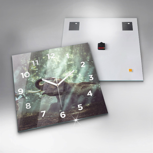 Szögletes fali üvegóra Egy fiú könyvet olvas