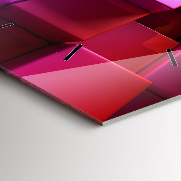 Szögletes fali üvegóra Színes kockák