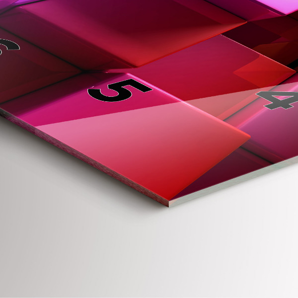 Szögletes fali üvegóra Színes kockák