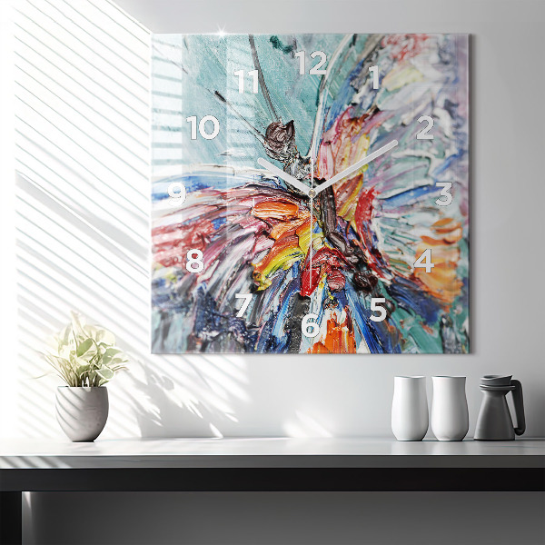 Szögletes fali üvegóra Olajművészet töredéke