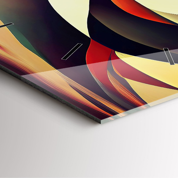 Szögletes fali üvegóra Absztrakt vonalak háttér