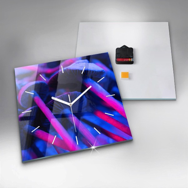 Szögletes fali üvegóra Varázslatos színes gombák