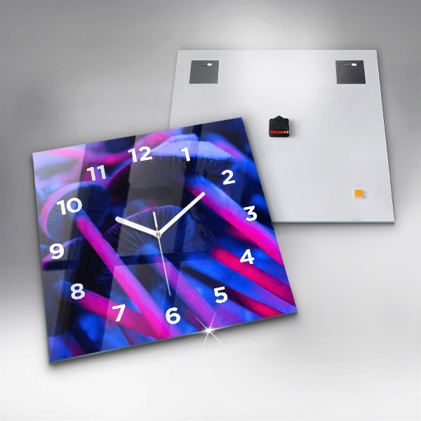 Szögletes fali üvegóra Varázslatos színes gombák