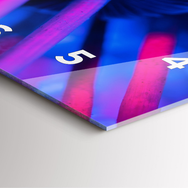 Szögletes fali üvegóra Varázslatos színes gombák