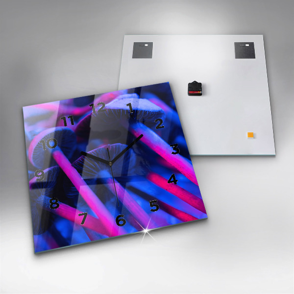 Szögletes fali üvegóra Varázslatos színes gombák