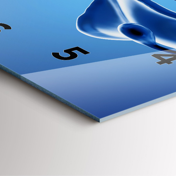 Szögletes fali üvegóra Folyadék absztrakció