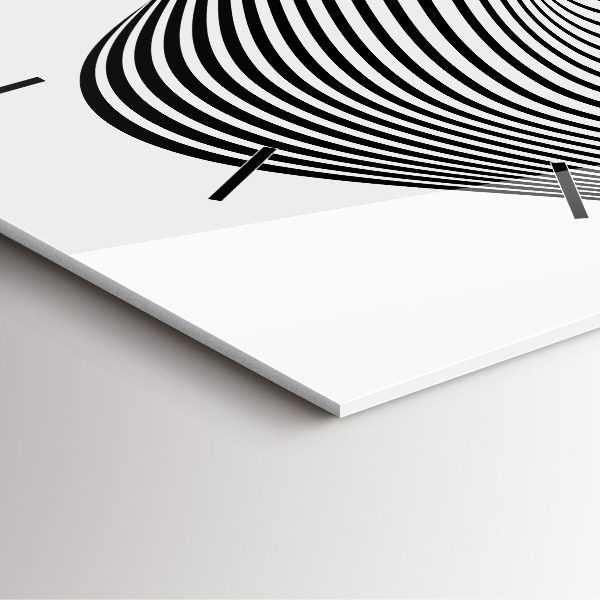 Szögletes fali üvegóra Fekete-fehér művészet