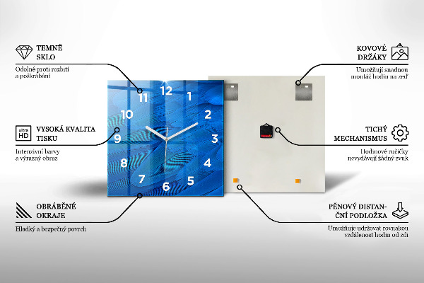 Szögletes fali üvegóra Erdő és varázsgomba