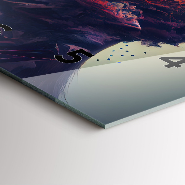 Szögletes fali üvegóra Absztrakt nő