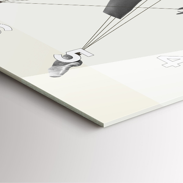 Szögletes fali üvegóra Absztrakt nő táncos