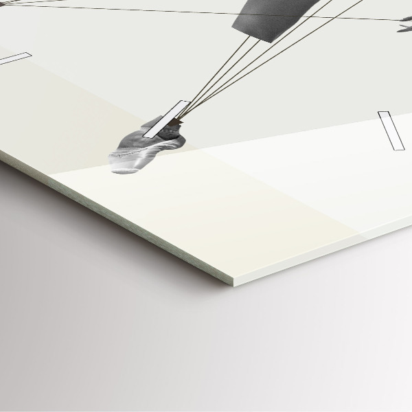 Szögletes fali üvegóra Absztrakt nő táncos