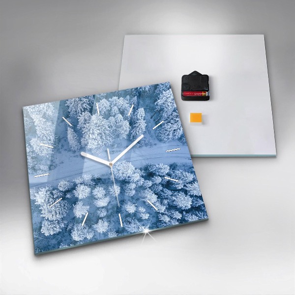 Szögletes fali üvegóra Erdő drónból