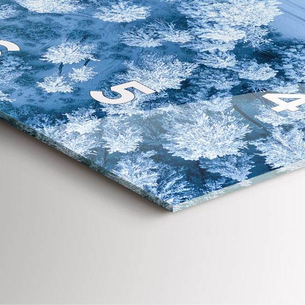 Szögletes fali üvegóra Erdő drónból