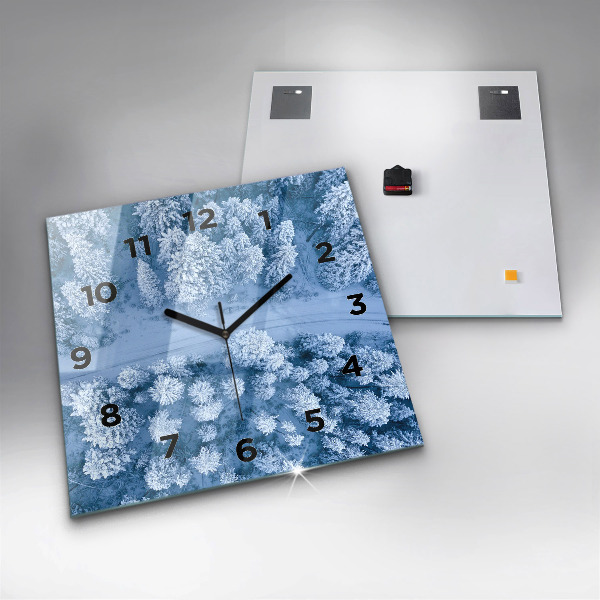 Szögletes fali üvegóra Erdő drónból