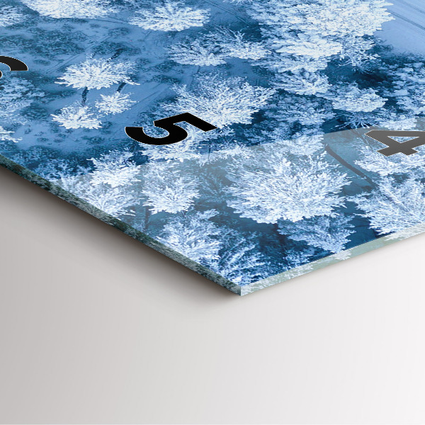 Szögletes fali üvegóra Erdő drónból