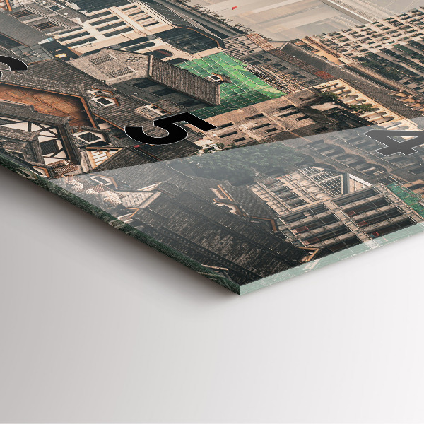 Szögletes fali üvegóra Chongqing óvárosa