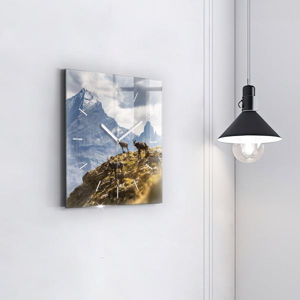 Szögletes fali üvegóra Kecske az Aosta-völgyben