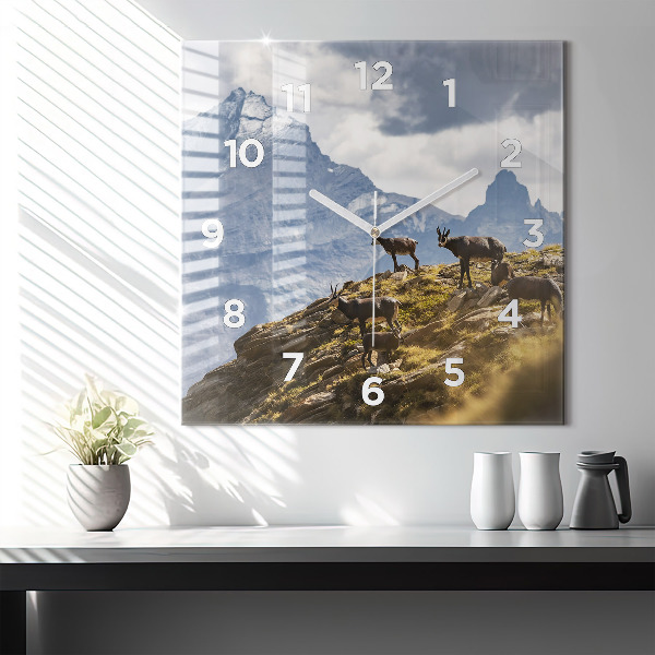 Szögletes fali üvegóra Kecske az Aosta-völgyben