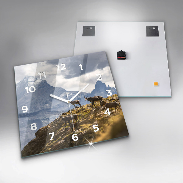 Szögletes fali üvegóra Kecske az Aosta-völgyben