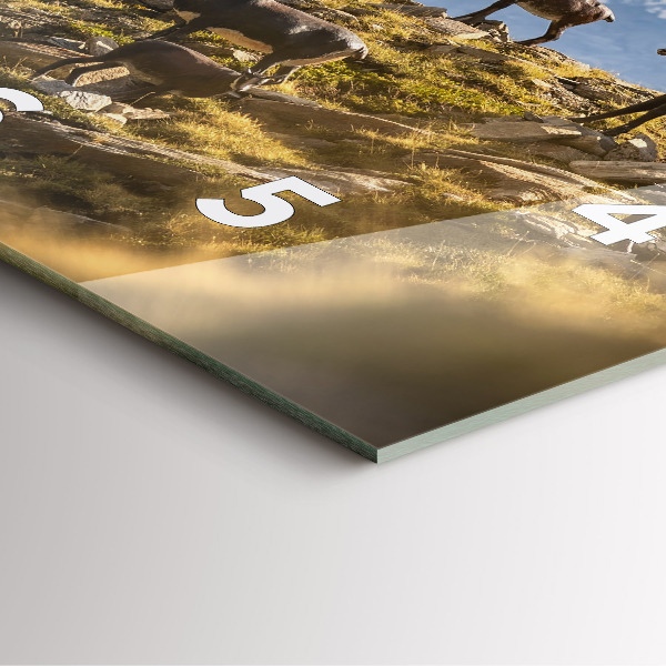 Szögletes fali üvegóra Kecske az Aosta-völgyben