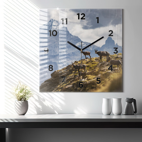 Szögletes fali üvegóra Kecske az Aosta-völgyben