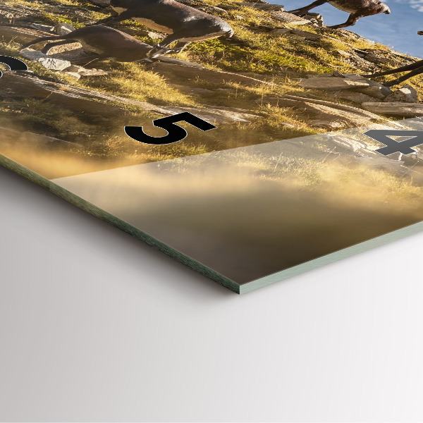 Szögletes fali üvegóra Kecske az Aosta-völgyben