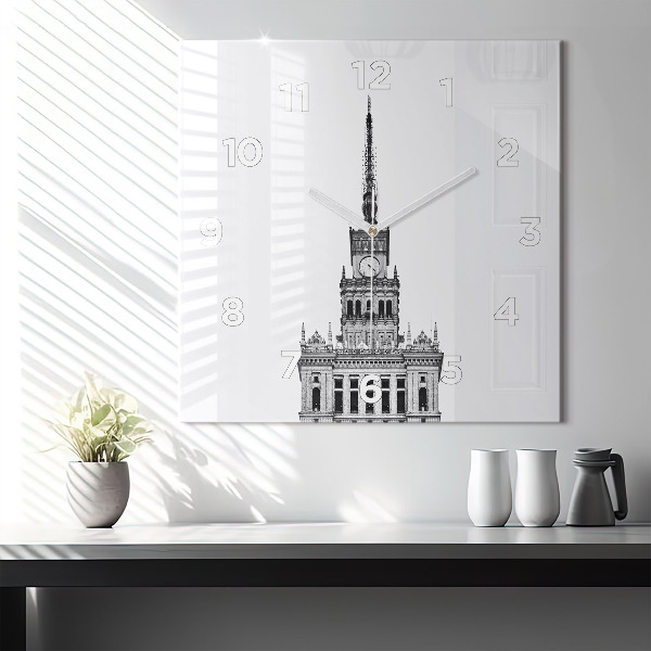 Szögletes fali üvegóra Kultúra és Tudomány Palotája