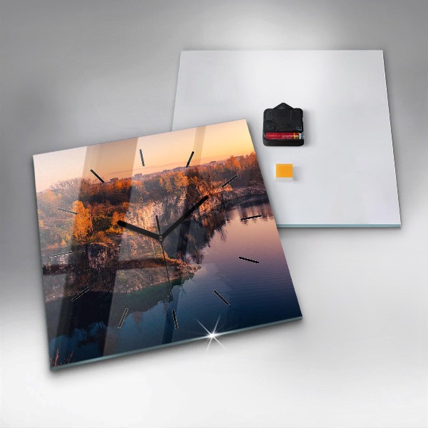 Szögletes fali üvegóra Krakkói Zakrzówek-tó