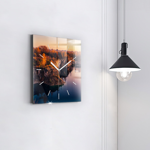 Szögletes fali üvegóra Krakkói Zakrzówek-tó