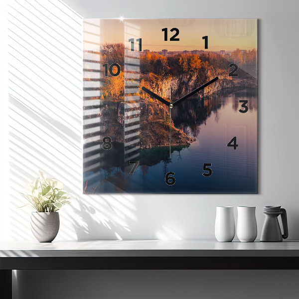 Szögletes fali üvegóra Krakkói Zakrzówek-tó