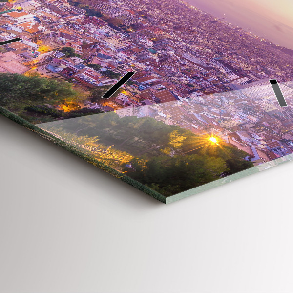 Szögletes fali üvegóra Barcelona Bunkers El Carmel