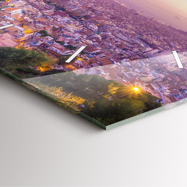 Szögletes fali üvegóra Barcelona Bunkers El Carmel