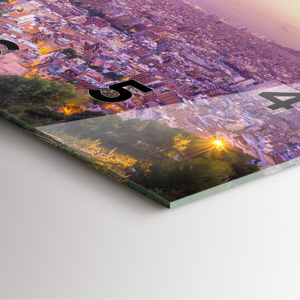 Szögletes fali üvegóra Barcelona Bunkers El Carmel