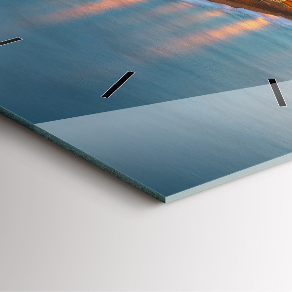 Szögletes fali üvegóra Barcelona Beach