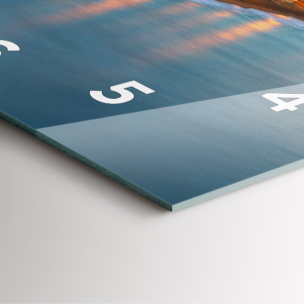 Szögletes fali üvegóra Barcelona Beach