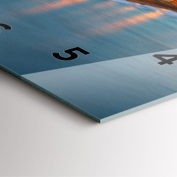 Szögletes fali üvegóra Barcelona Beach