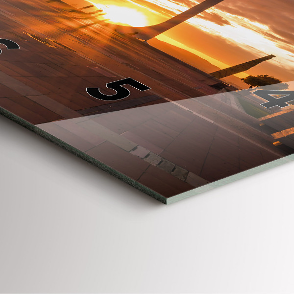 Szögletes fali üvegóra Barcelona Olimpiai Park