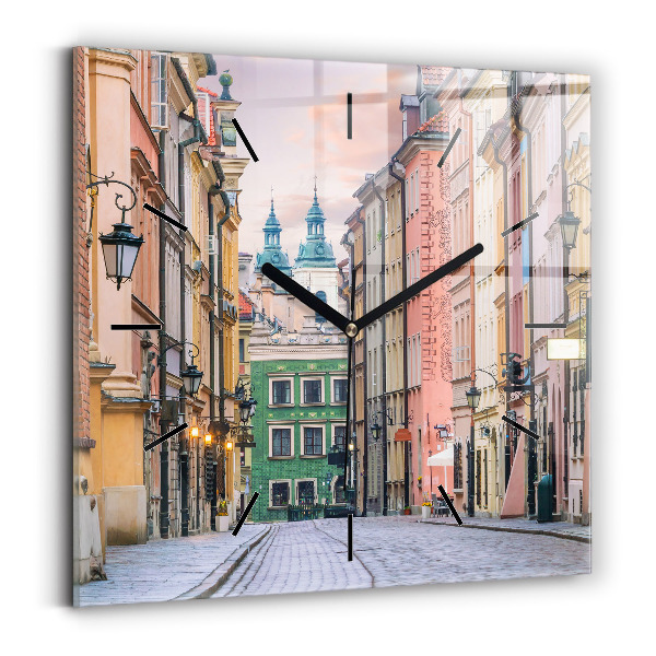 Szögletes fali üvegóra Óváros Varsóban