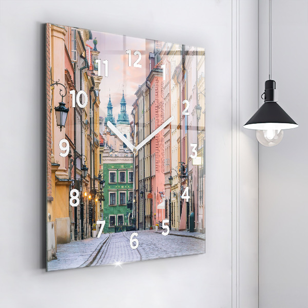 Szögletes fali üvegóra Óváros Varsóban