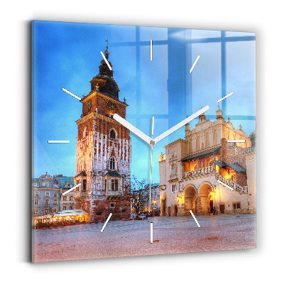 Szögletes fali üvegóra Fő piactér Krakkóban