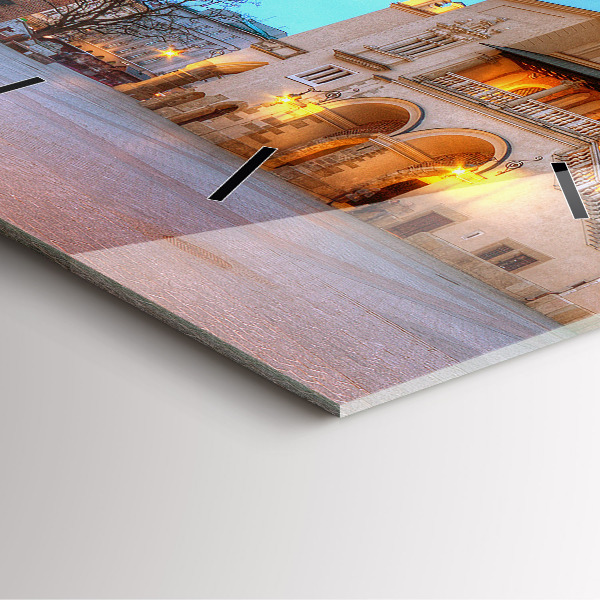 Szögletes fali üvegóra Fő piactér Krakkóban