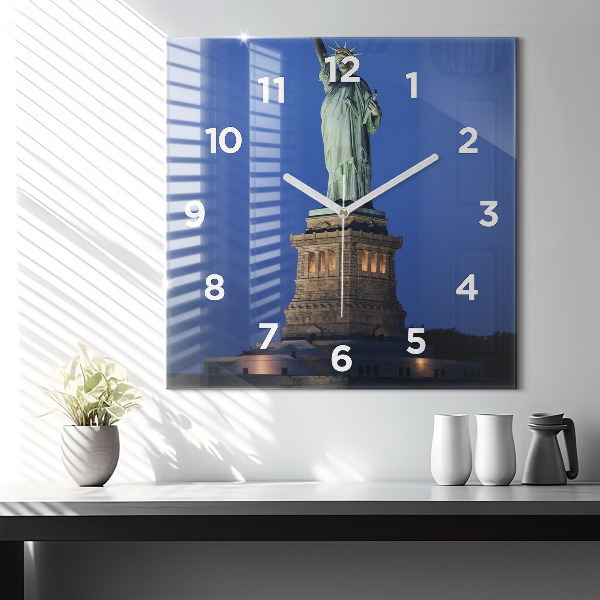 Szögletes fali üvegóra New York-i Szabadság-szobor